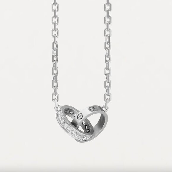 Cartier LOVE pendant, half-paved - Picture 1 of 3